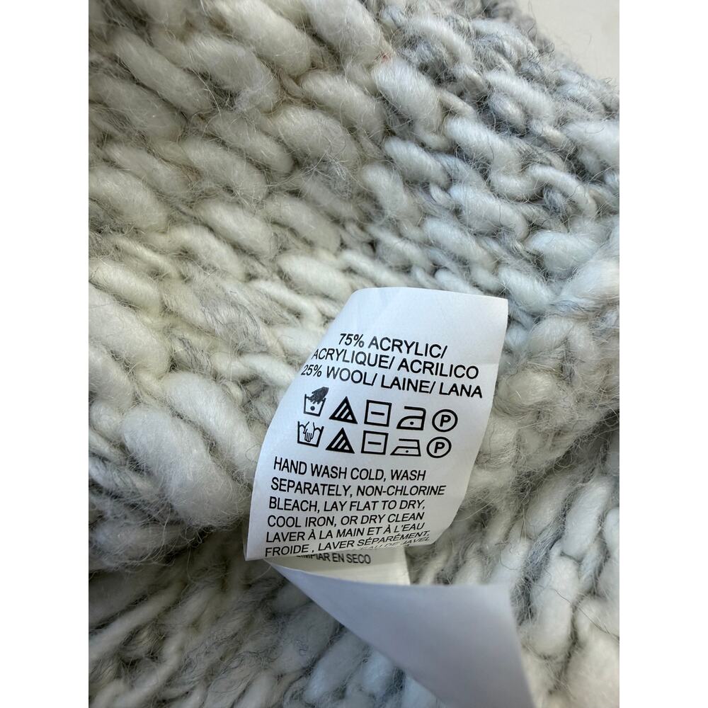 Lucky Brand Womens Sz S Fair Isle Pattern Gray Wool Blend Knit Sweater - Picture 4 of 6